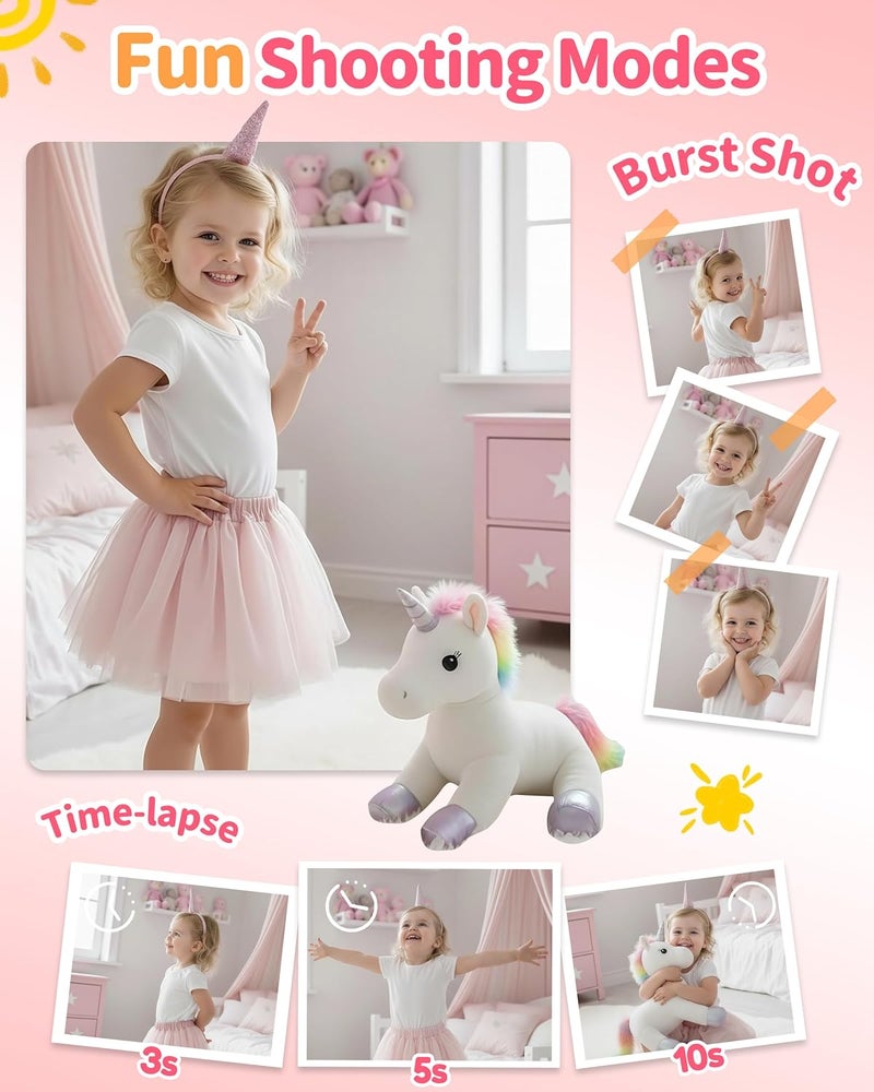 KIDWILL Kids Camera Instant Print, 1080P Instant Camera for Kids with 32GB SD Card, Toddler Girl Toys to Travel, Camping, Sports & Outdoor, Birthday Gift for Girl 3 4 5 6 7 8 9 10 Year Old - Image 4